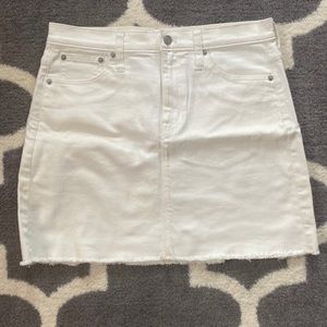 J. Crew White Denim Skirt